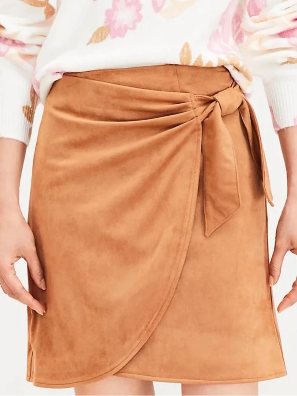 Loft Suede wrap skirt